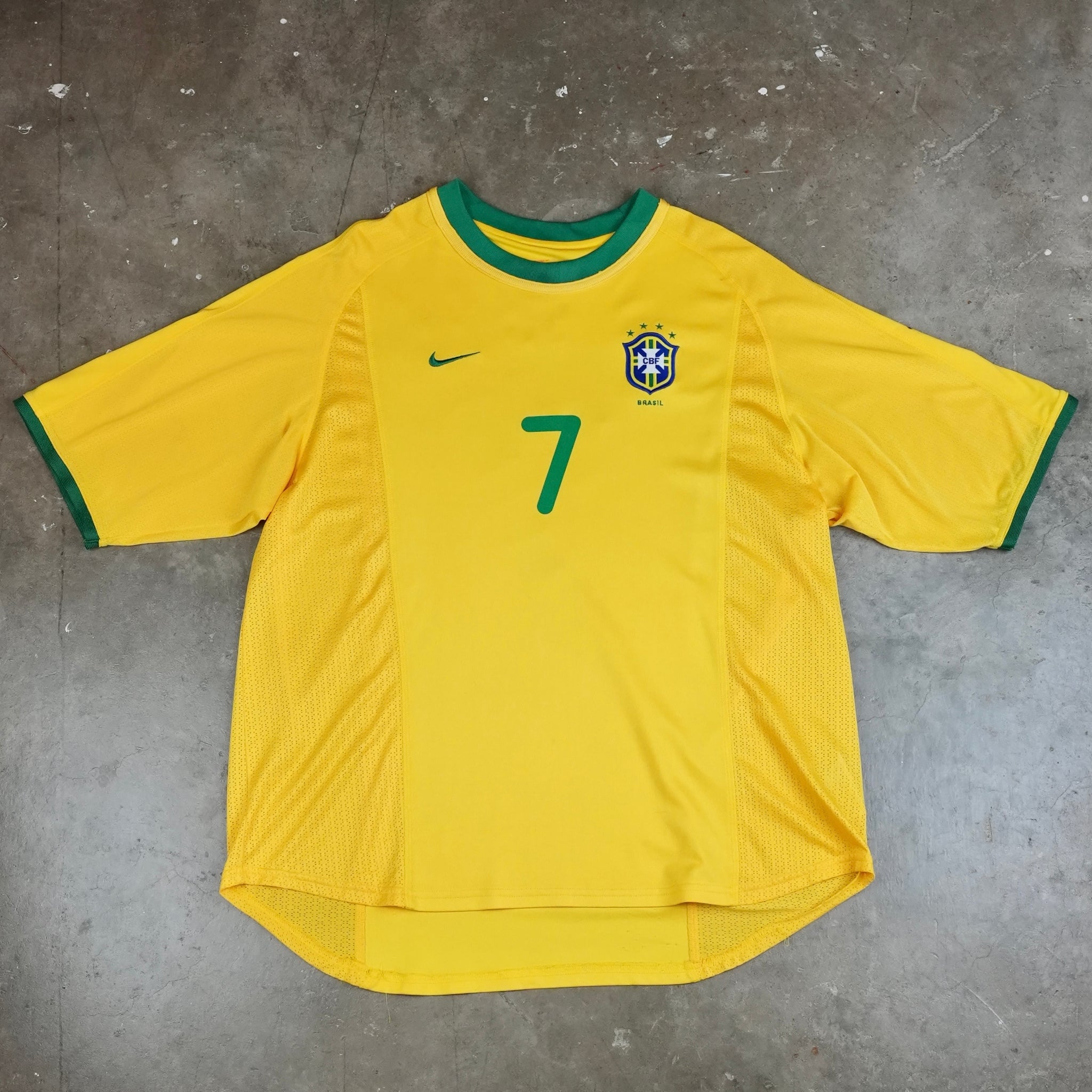 Brazil #7 Ronaldinho 00's Jersey