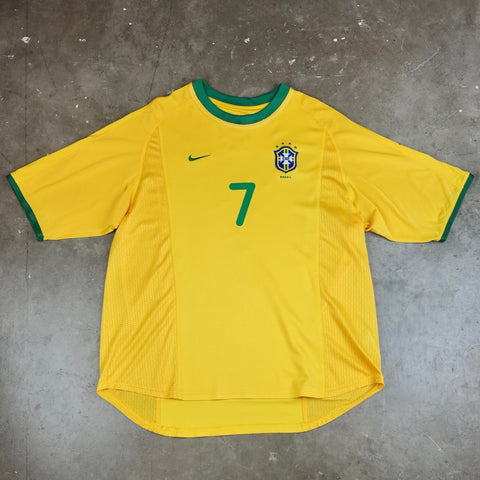 Brazil #7 Ronaldinho 00's Jersey