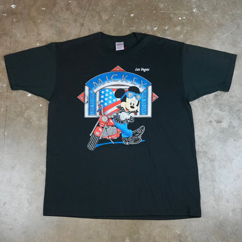 Mickey Mouse on Motorcycle Las Vegas 00's T-Shirt