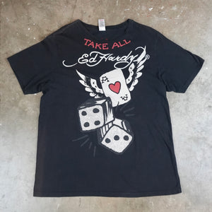 Ed Hardy Glitter Dice and Ace 00's T-Shirt