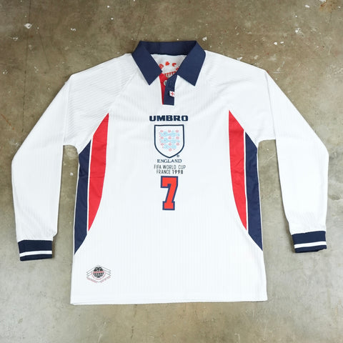 1998 FIFA World Cup England David Beckham #7 Jersey