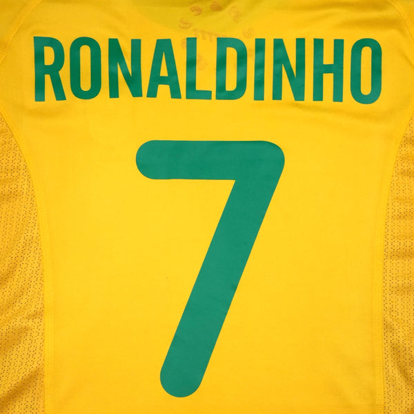 Brazil #7 Ronaldinho 00's Jersey
