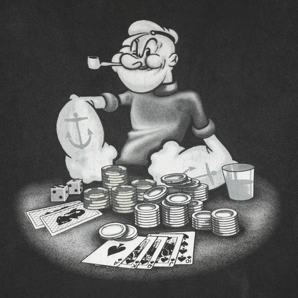 Popeye Playing Poker 90's T-Shirt