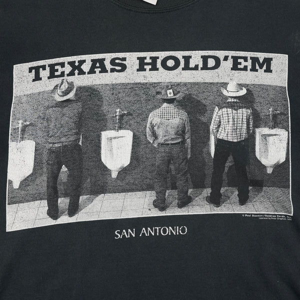 Texas Hold'em Cowboy Bathroom 90's T-Shirt