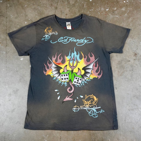 Ed Hardy Flames and Dice 00's T-Shirt