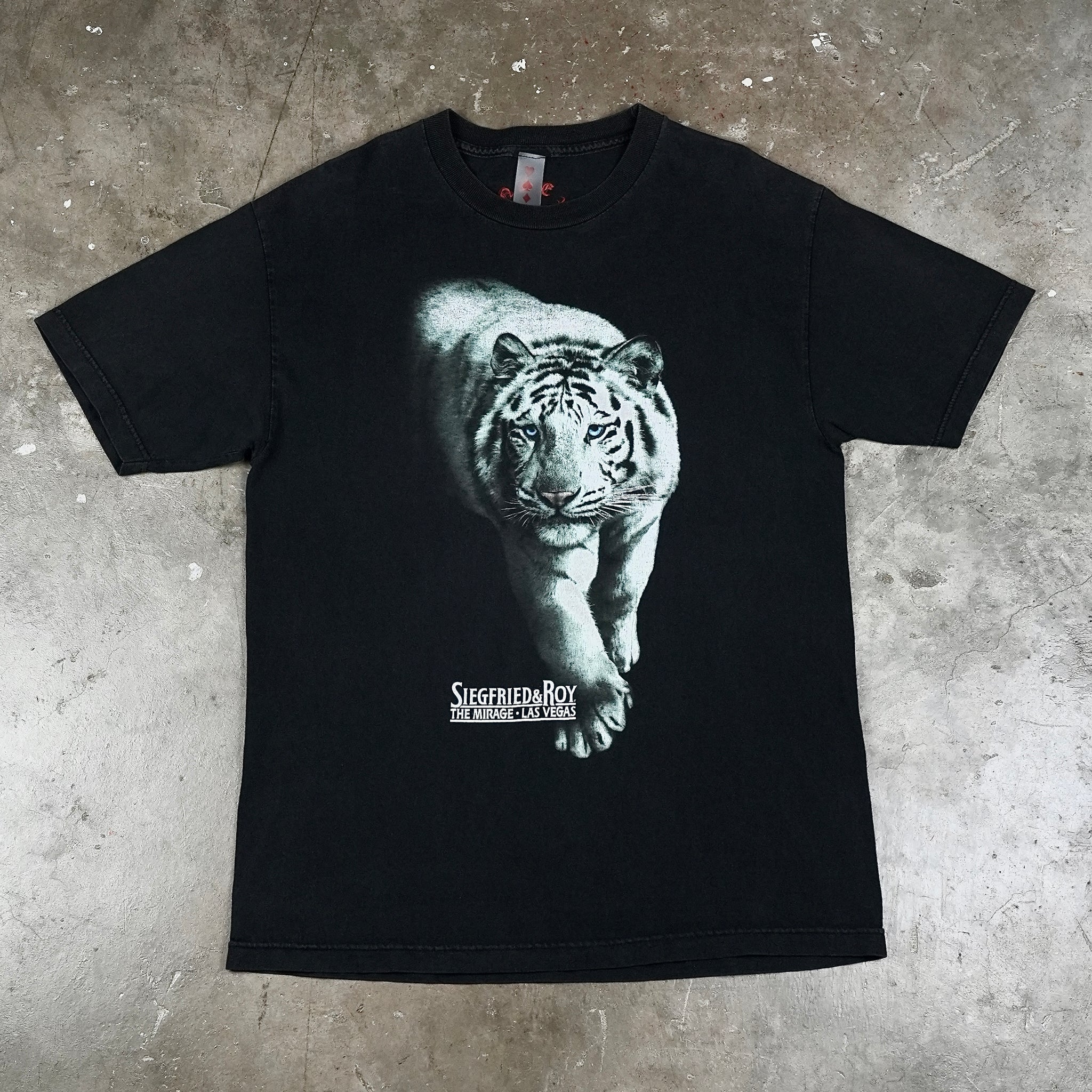 Siegfried and Roy Mirage Front and Back White Tiger 90's T-Shirt