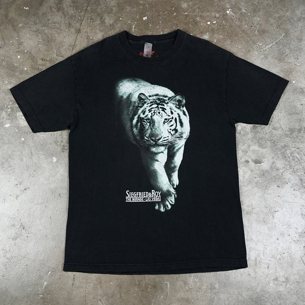 Siegfried and Roy Mirage Front and Back White Tiger 90's T-Shirt