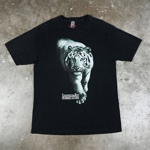 Siegfried and Roy Mirage Front and Back White Tiger 90's T-Shirt