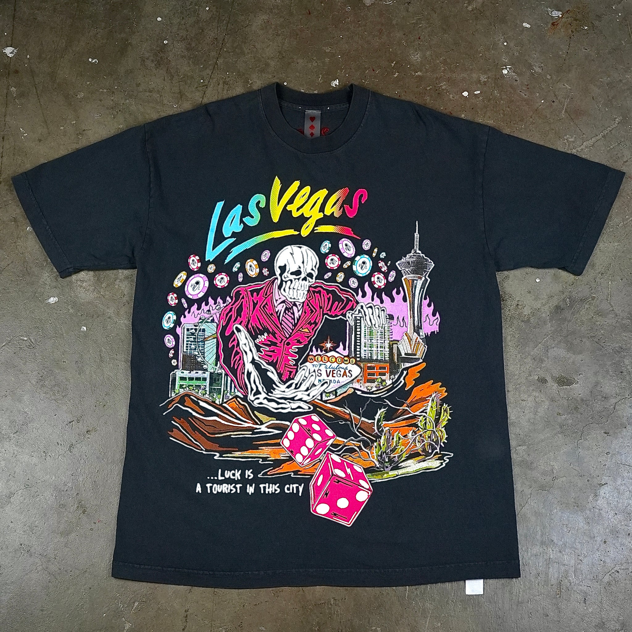 Warren Lotas 'Luck is a Tourist' T-Shirt