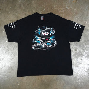 Harley Davidson Las Vegas Skeleton Hand Sleeves 2009 T-Shirt