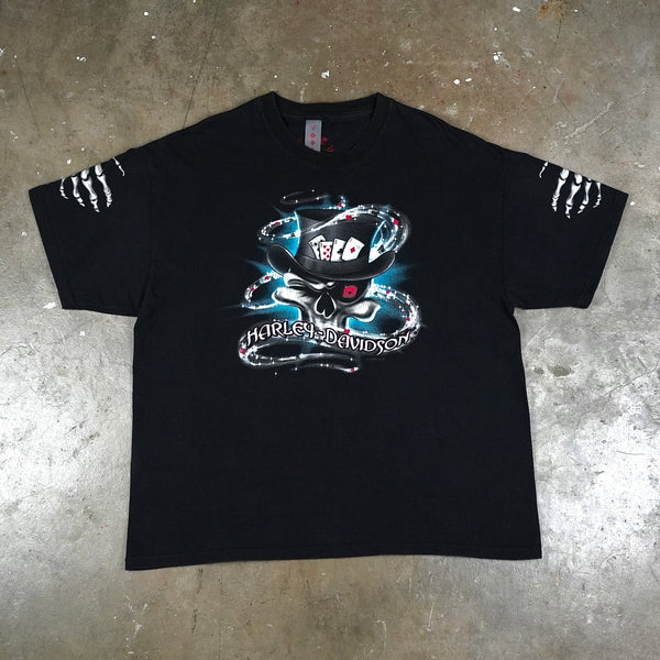 Harley Davidson Las Vegas Skeleton Hand Sleeves 2009 T-Shirt