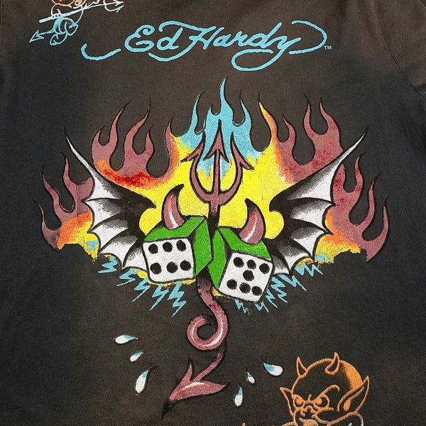 Ed Hardy Flames and Dice 00's T-Shirt