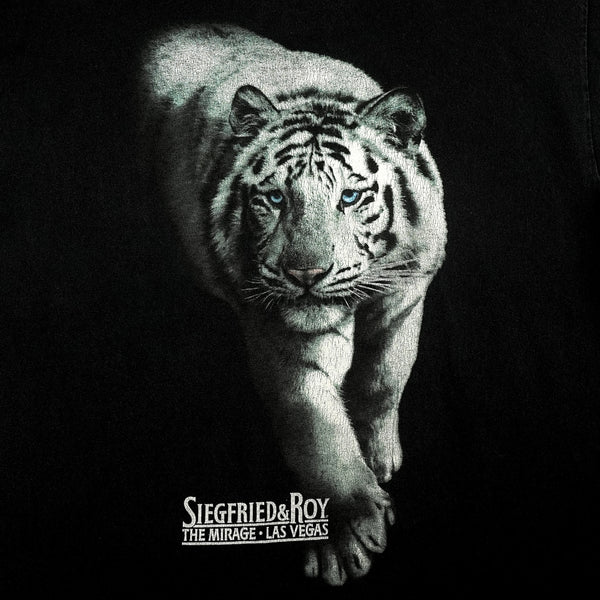 Siegfried and Roy Mirage Front and Back White Tiger 90's T-Shirt