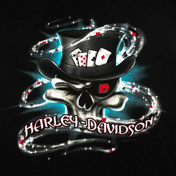Harley Davidson Las Vegas Skeleton Hand Sleeves 2009 T-Shirt