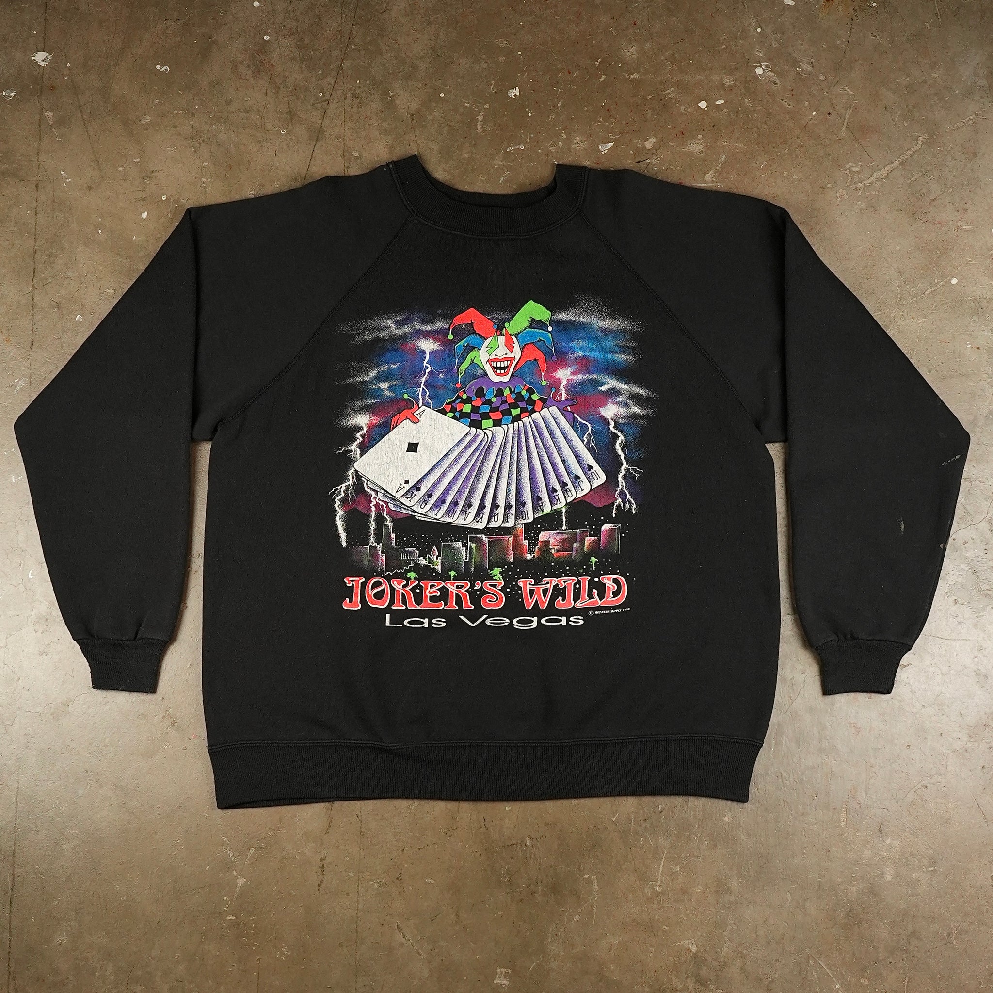 Jokers Wild Las Vegas 1992 Crewneck Sweater