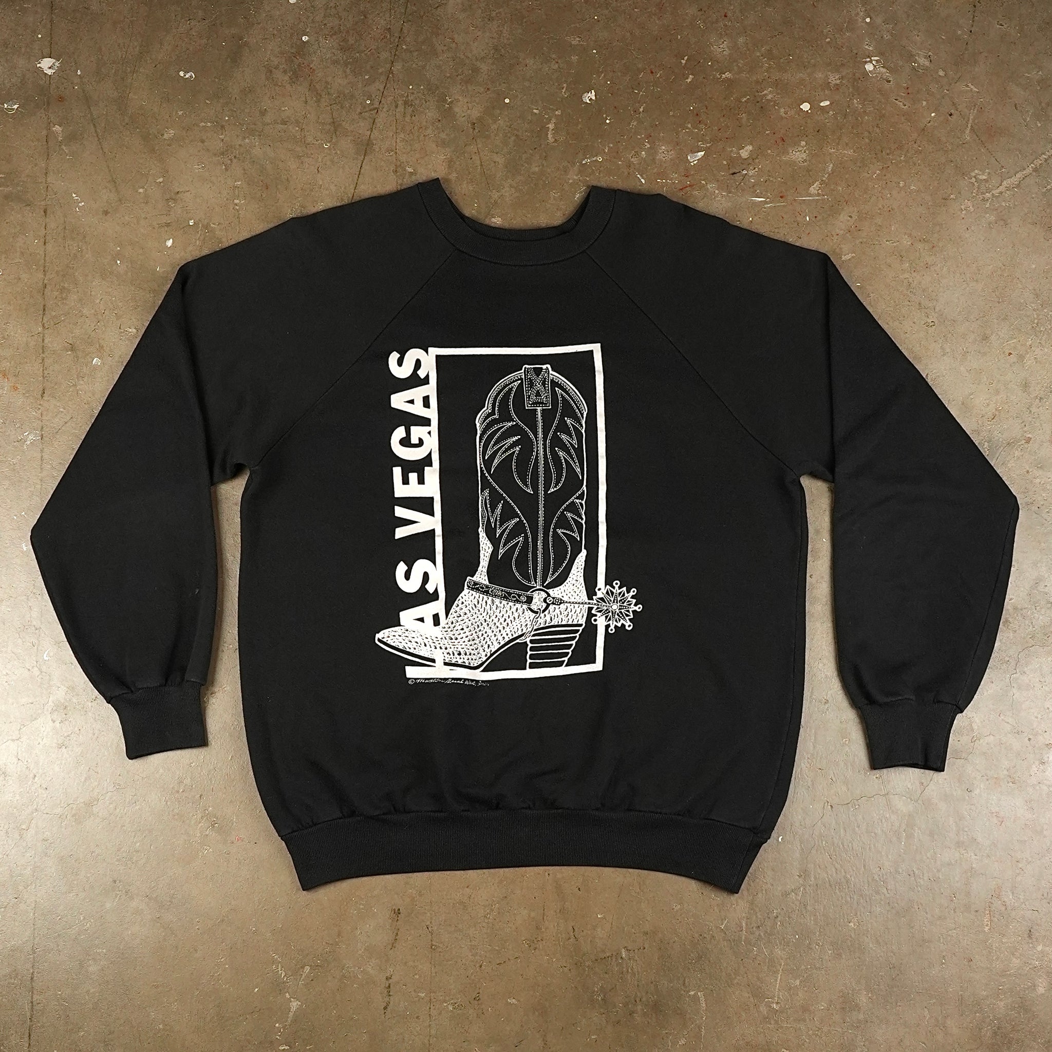 Cowboy Boot Las Vegas 1986 Crewneck Sweatshirt