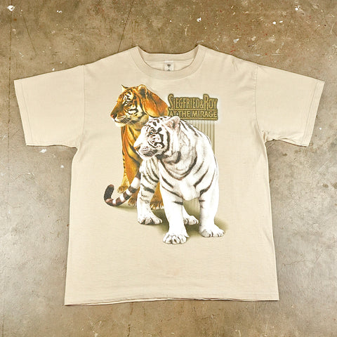 Siegfried and Roy at the Mirage Tigers w/Glitter 90's T-Shirt