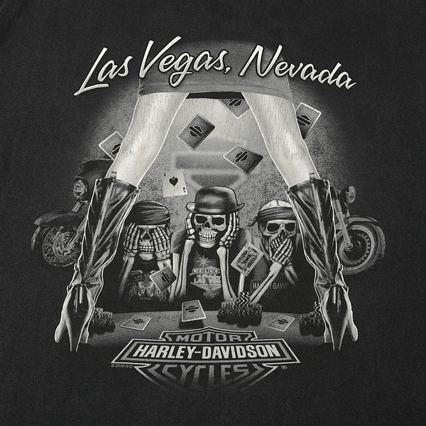 Harley Davidson Las Vegas Skeleton Poker 2016 T-Shirt