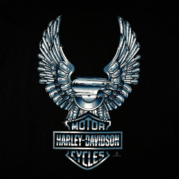 Harley Davidson Las Vegas Chrome Engine Wings 1996 T-Shirt