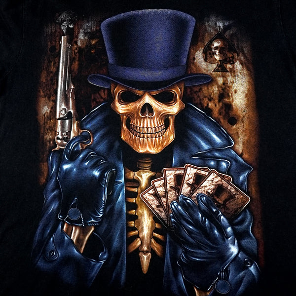 Skeleton and Guns 90's Long Sleeve T-Shirt